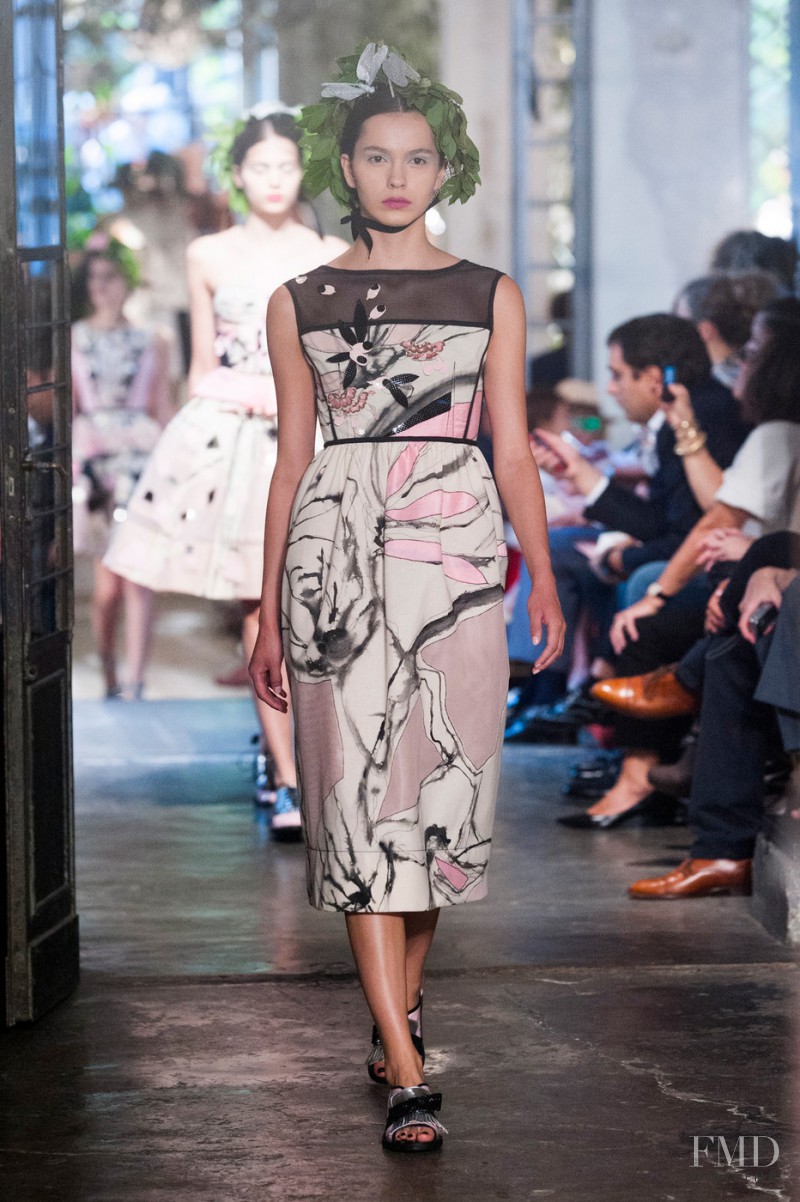 Dakota Dawn featured in  the Antonio Marras fashion show for Spring/Summer 2014