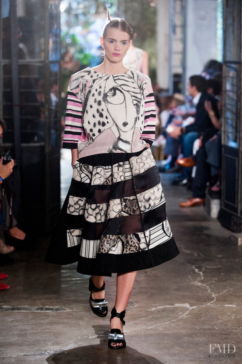 Emily Astrup featured in  the Antonio Marras fashion show for Spring/Summer 2014