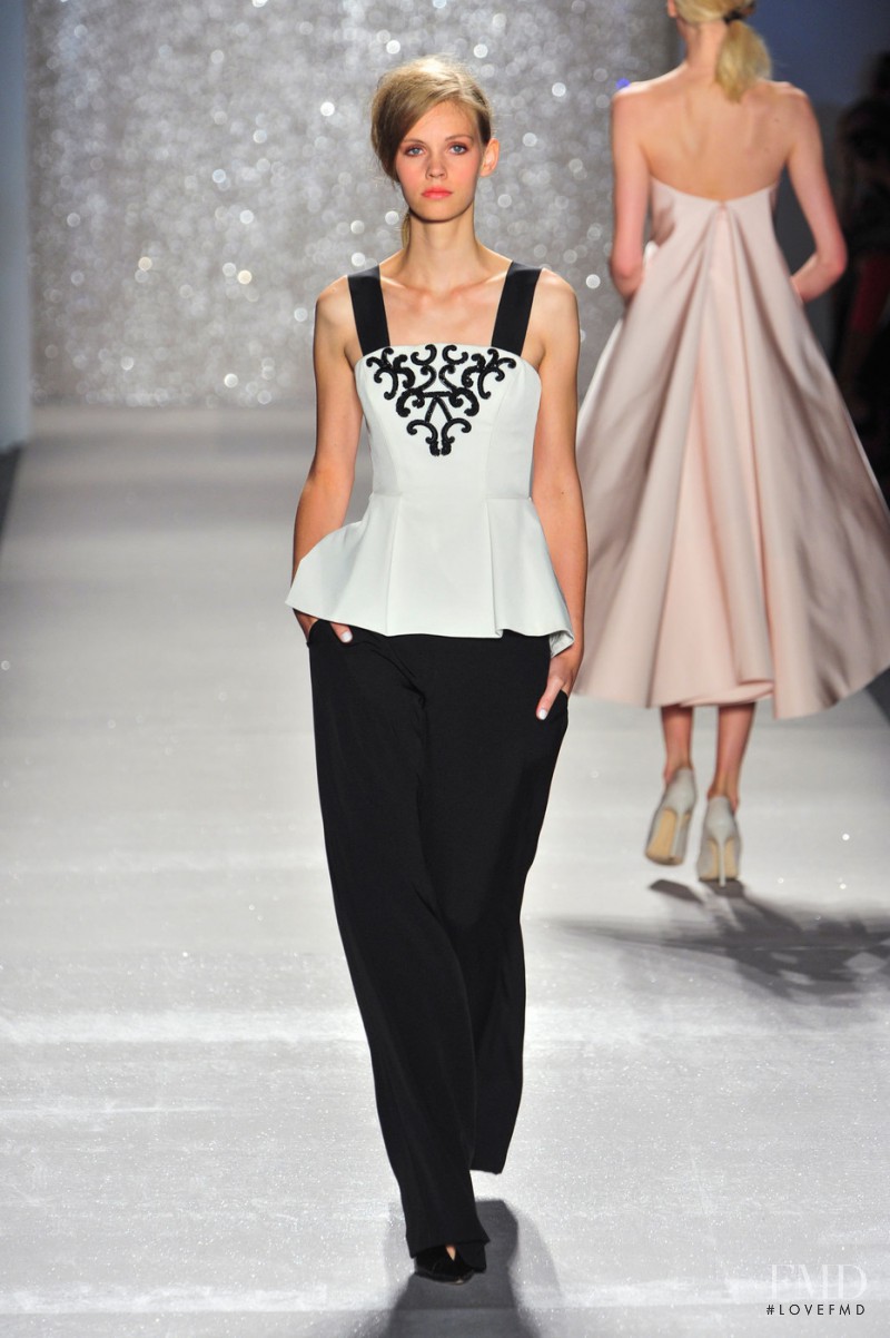 Charlotte Nolting featured in  the Pamella Roland fashion show for Spring/Summer 2014