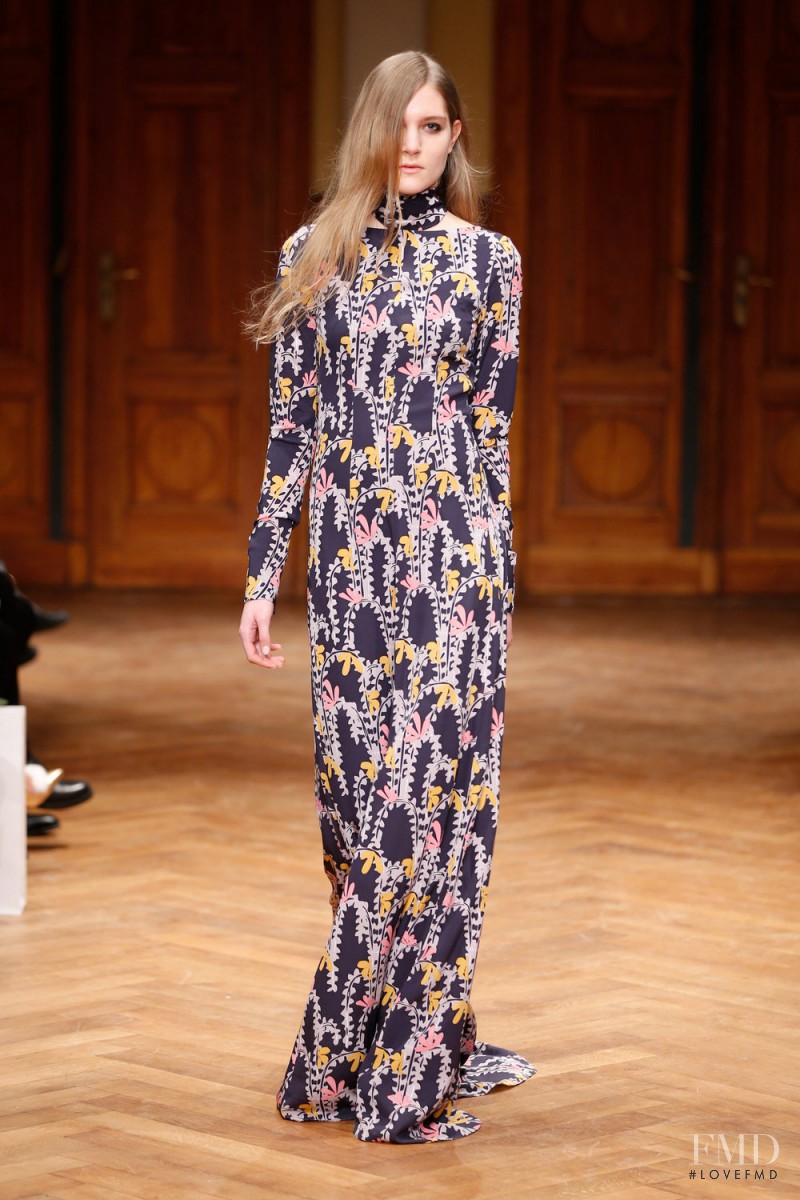 Leandra Martin featured in  the Dorothee Schumacher fashion show for Autumn/Winter 2015