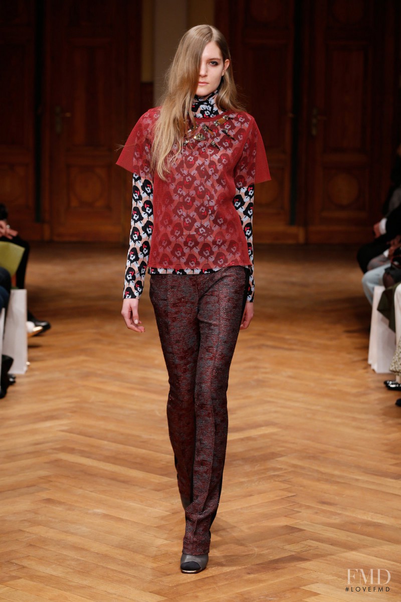 Leandra Martin featured in  the Dorothee Schumacher fashion show for Autumn/Winter 2015