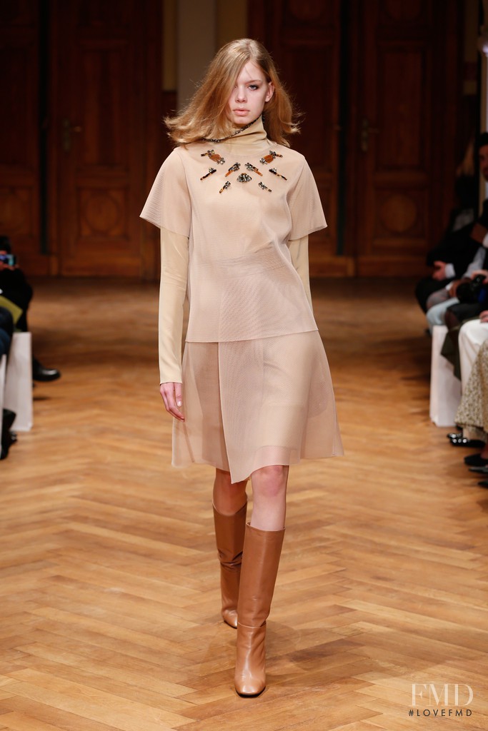 Lea Huppertz featured in  the Dorothee Schumacher fashion show for Autumn/Winter 2015