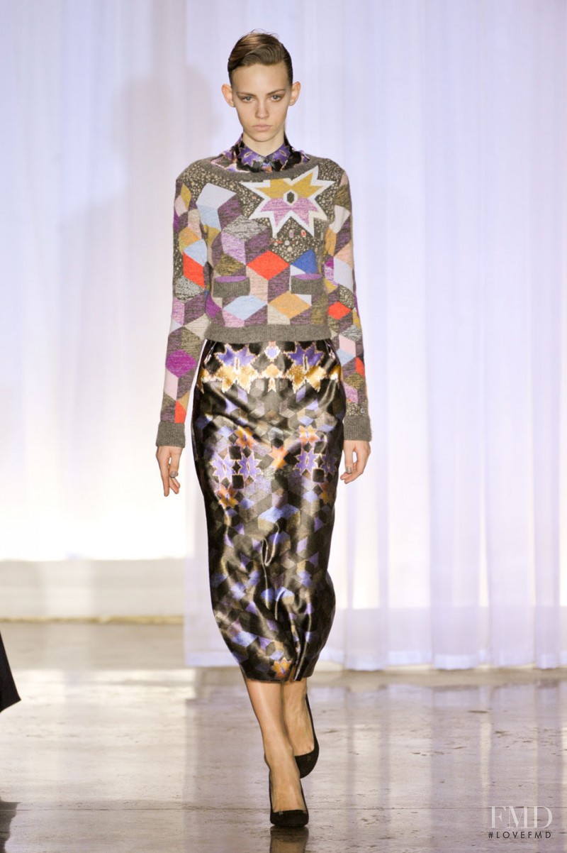 Charlotte Nolting featured in  the Preen by Thornton Bregazzi fashion show for Autumn/Winter 2011