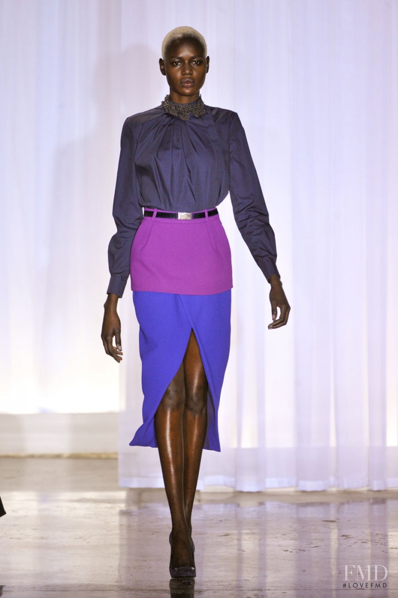 Ajak Deng featured in  the Preen by Thornton Bregazzi fashion show for Autumn/Winter 2011