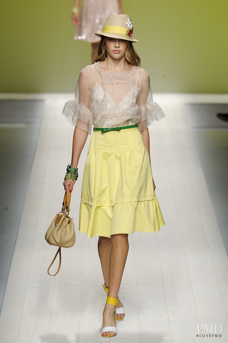 Victoria Lee featured in  the be Blumarine fashion show for Spring/Summer 2012