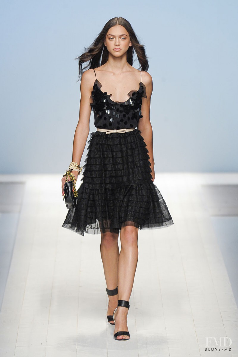 Zhenya Katava featured in  the be Blumarine fashion show for Spring/Summer 2012