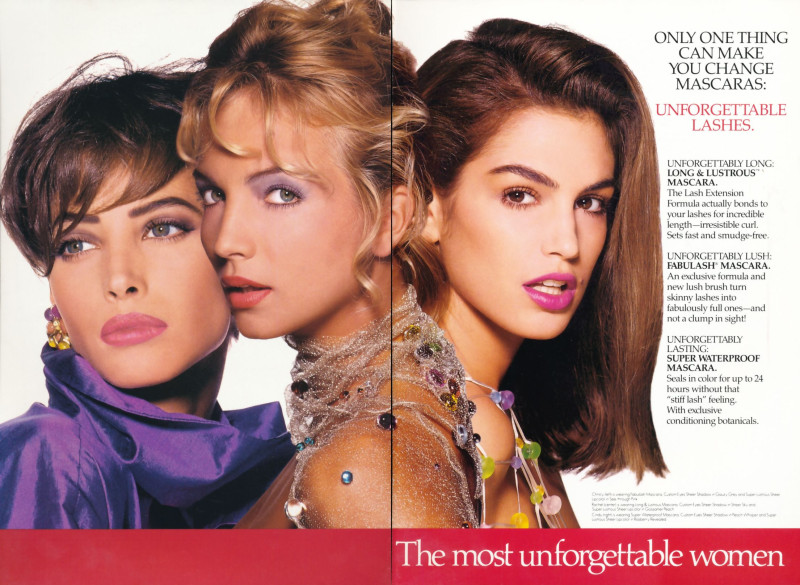 Christy Turlington featured in  the Revlon advertisement for Spring/Summer 1991