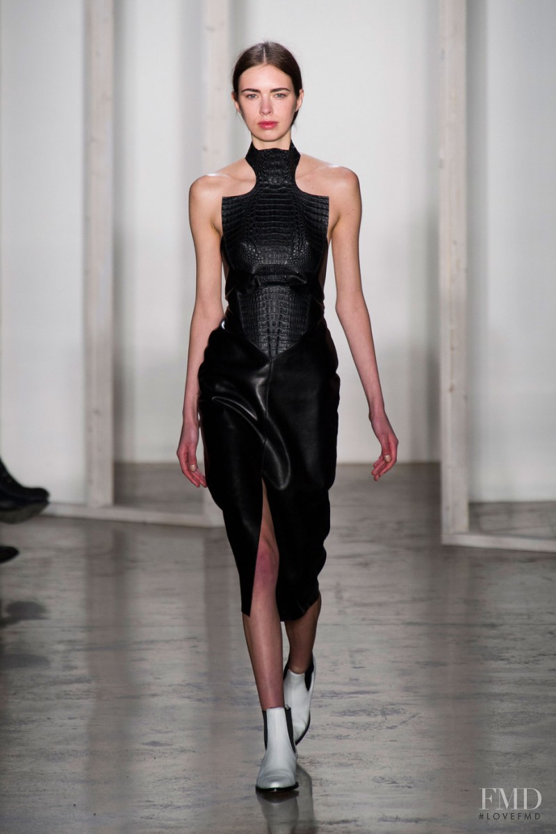 Kelsey Warman featured in  the Dion Lee fashion show for Autumn/Winter 2014