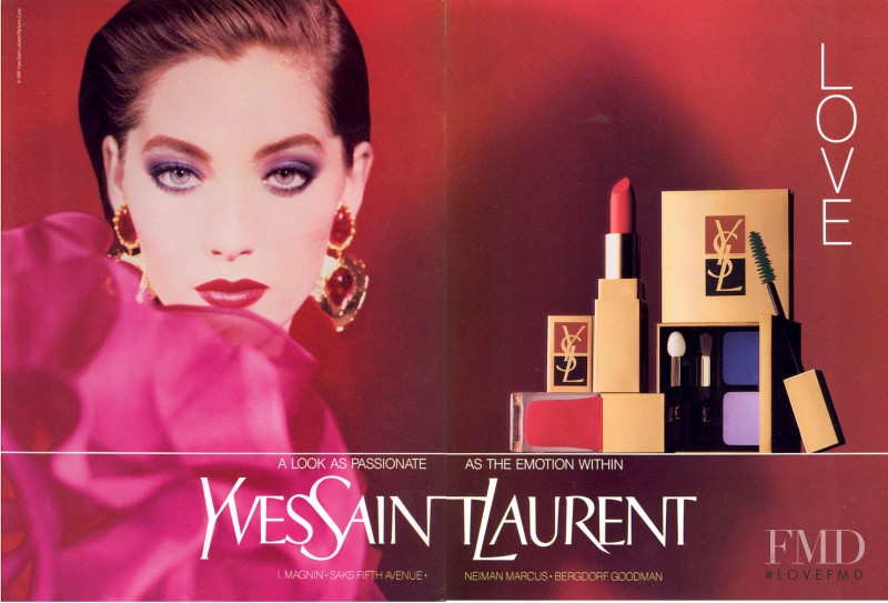 Lucie de la Falaise featured in  the YSL Beauty advertisement for Spring/Summer 1991