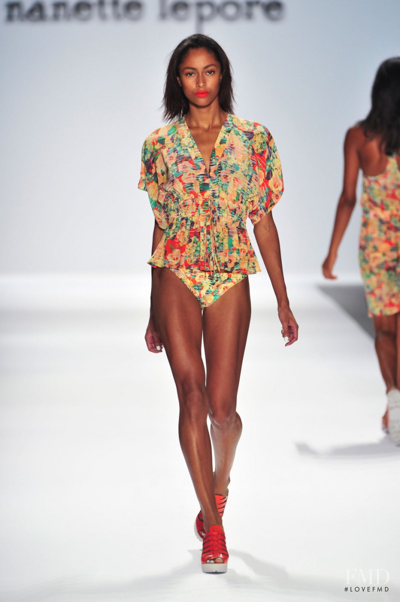 Catherine Decome featured in  the Nanette Lepore fashion show for Spring/Summer 2014