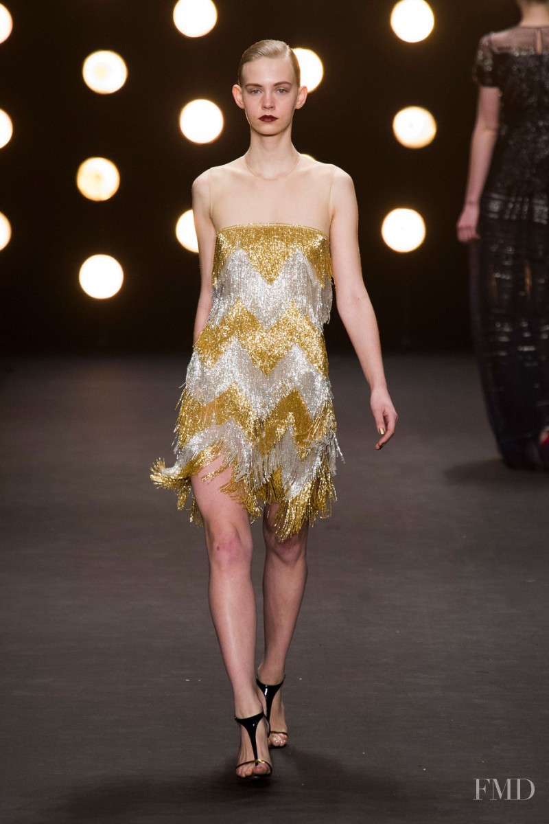 Charlotte Nolting featured in  the Naeem Khan fashion show for Autumn/Winter 2014