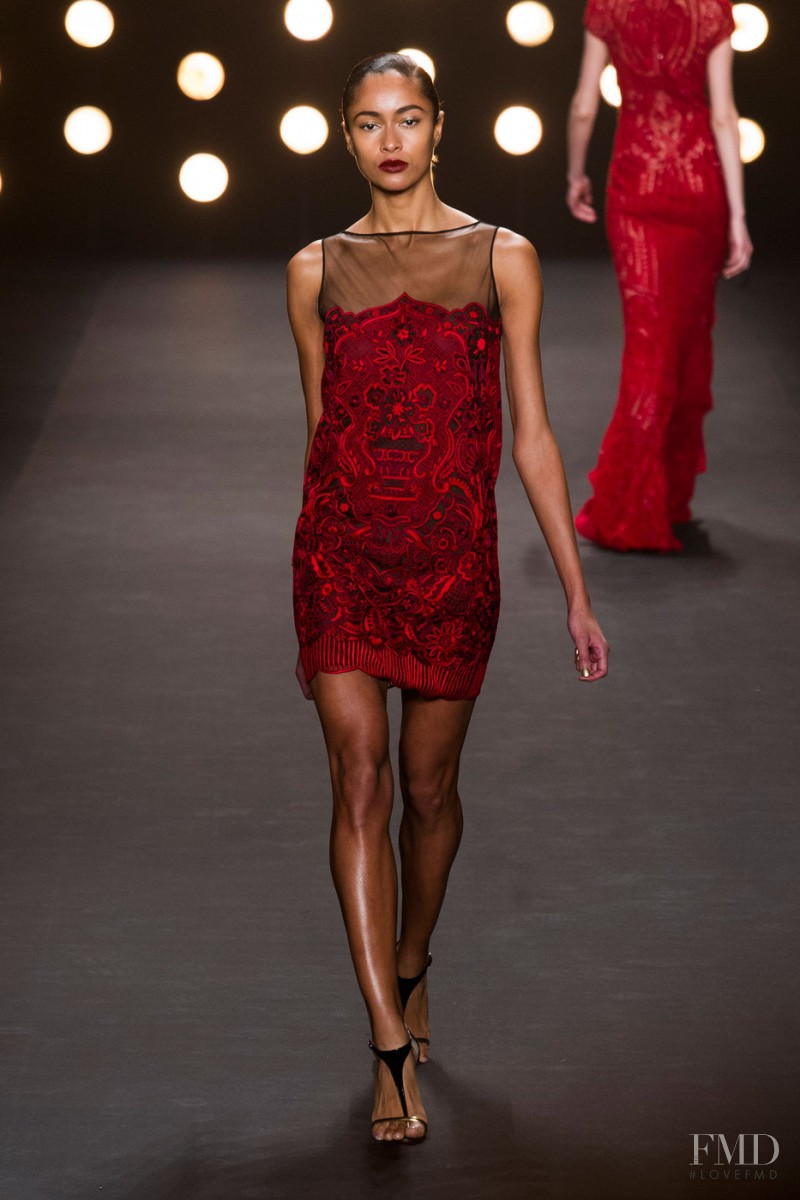 Catherine Decome featured in  the Naeem Khan fashion show for Autumn/Winter 2014