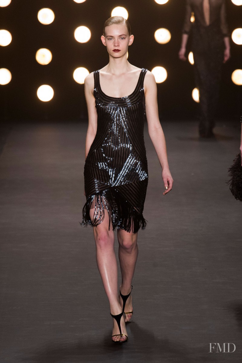 Charlotte Nolting featured in  the Naeem Khan fashion show for Autumn/Winter 2014