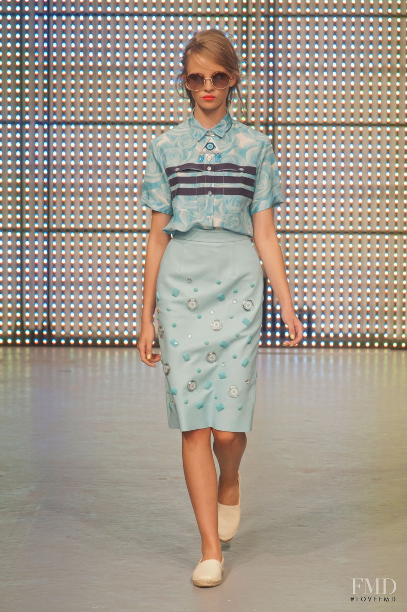 Kirstie Brittain featured in  the Holly Fulton fashion show for Spring/Summer 2013