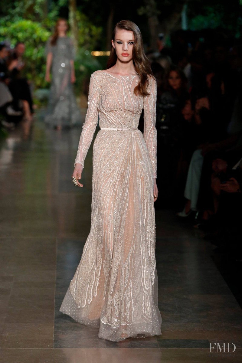 Clarine de Jonge featured in  the Elie Saab Couture fashion show for Spring/Summer 2015