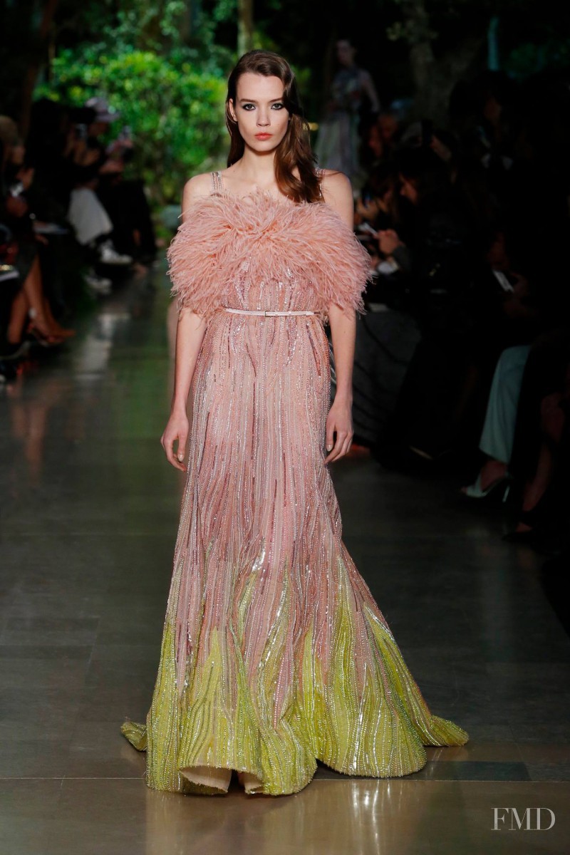 Taya Ermoshkina featured in  the Elie Saab Couture fashion show for Spring/Summer 2015