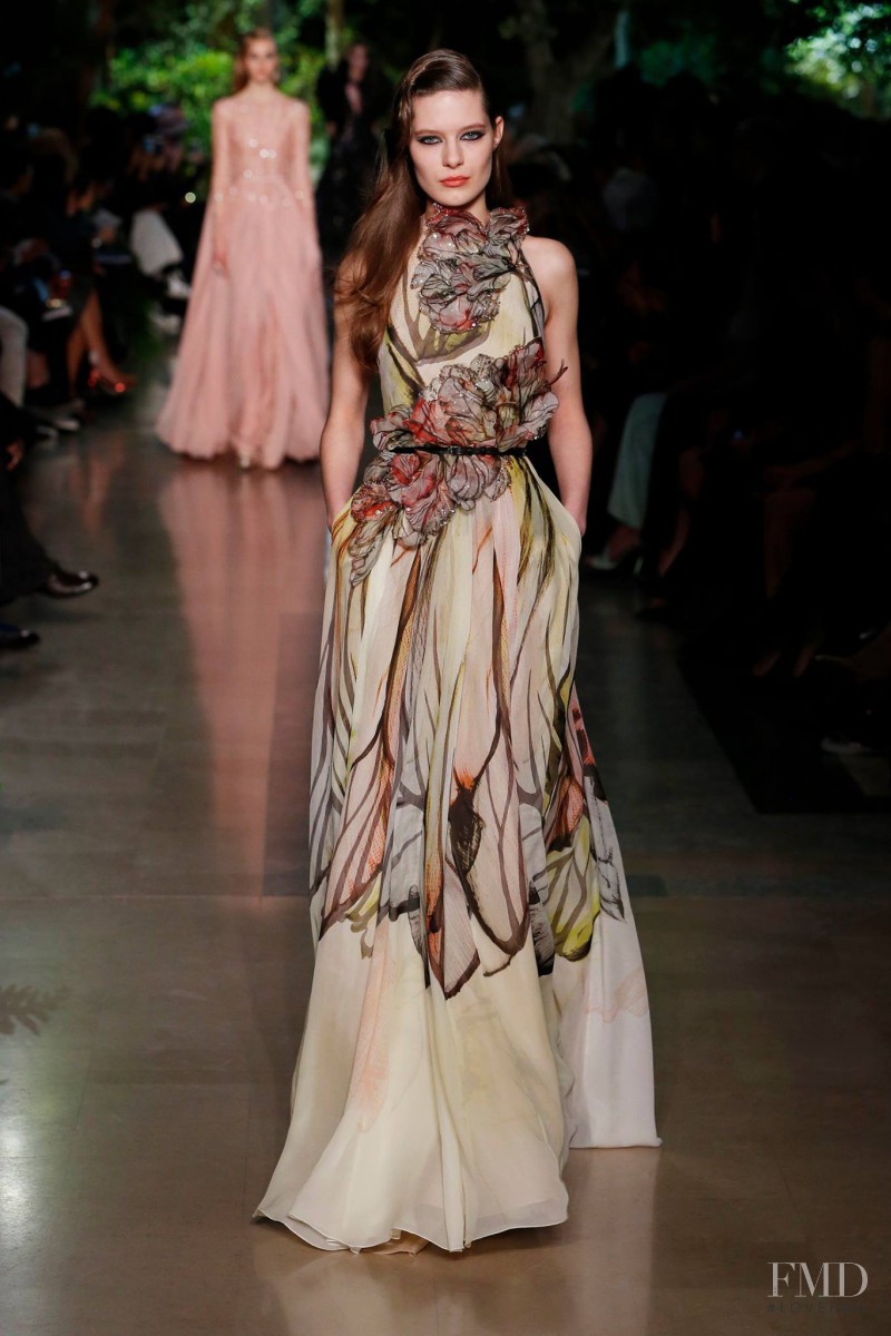 Anika Cholewa featured in  the Elie Saab Couture fashion show for Spring/Summer 2015