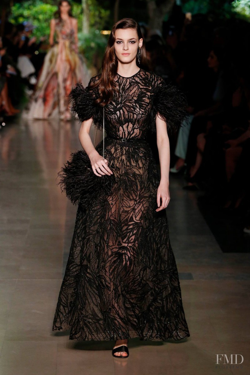 Kremi Otashliyska featured in  the Elie Saab Couture fashion show for Spring/Summer 2015