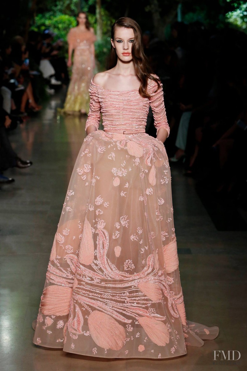 Clarine de Jonge featured in  the Elie Saab Couture fashion show for Spring/Summer 2015