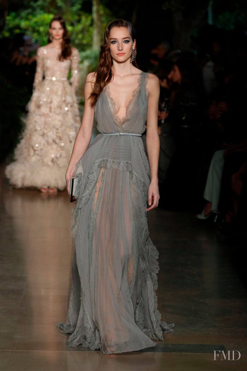 Joséphine Le Tutour featured in  the Elie Saab Couture fashion show for Spring/Summer 2015