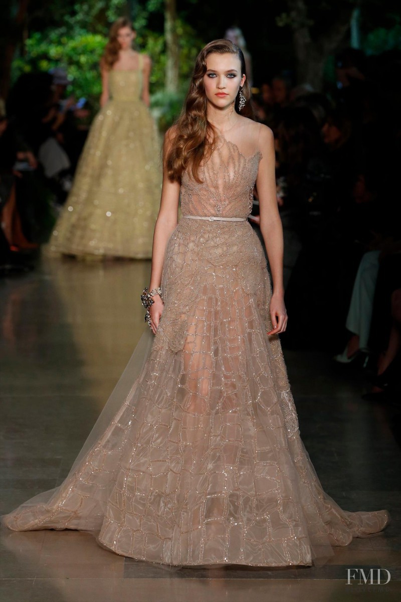 Paulina King featured in  the Elie Saab Couture fashion show for Spring/Summer 2015