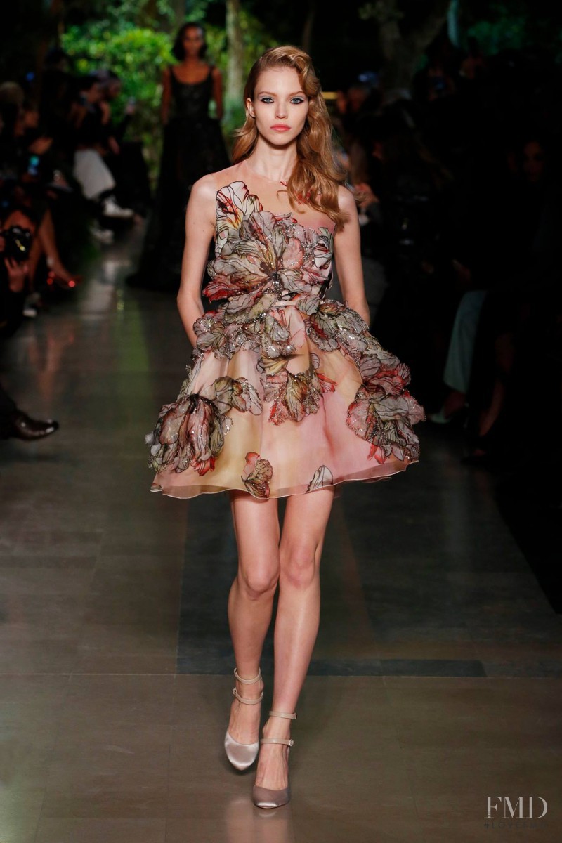 Sasha Luss featured in  the Elie Saab Couture fashion show for Spring/Summer 2015