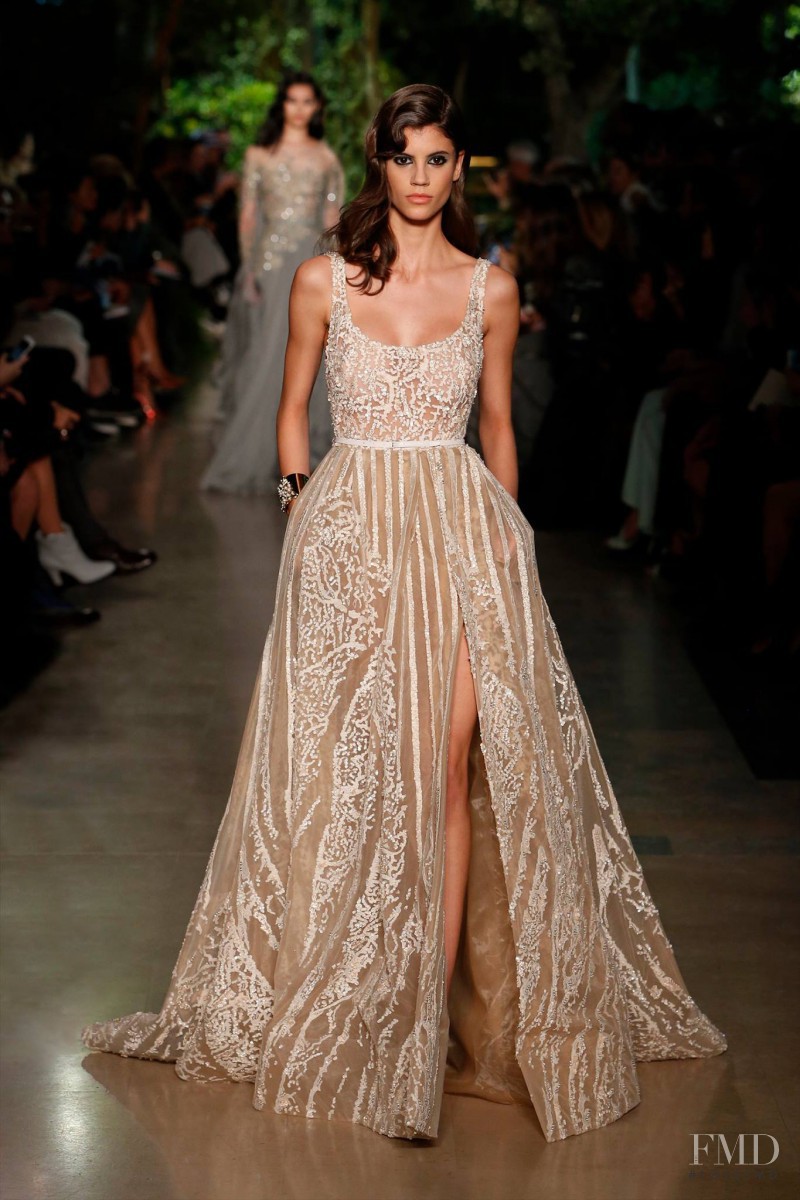 Antonina Petkovic featured in  the Elie Saab Couture fashion show for Spring/Summer 2015