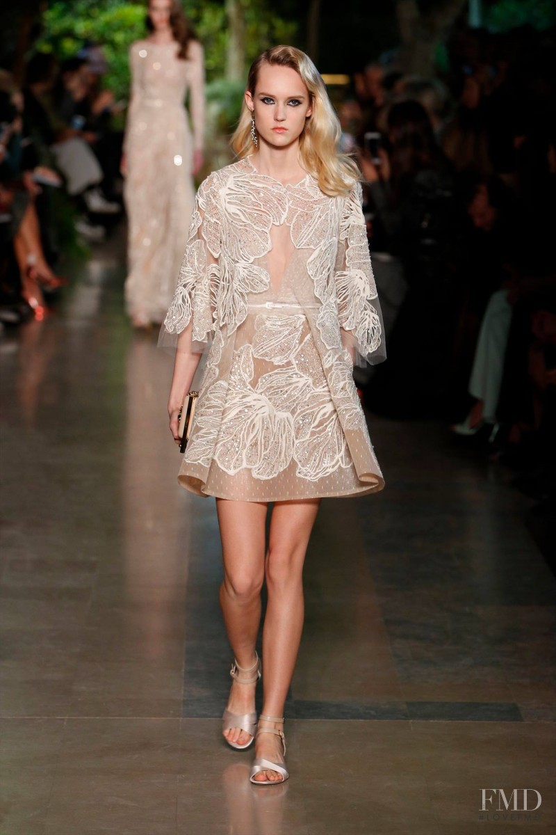 Harleth Kuusik featured in  the Elie Saab Couture fashion show for Spring/Summer 2015