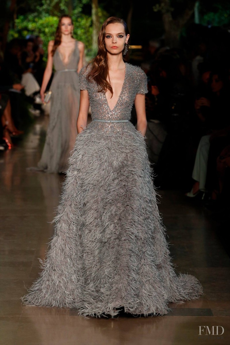 Mina Cvetkovic featured in  the Elie Saab Couture fashion show for Spring/Summer 2015