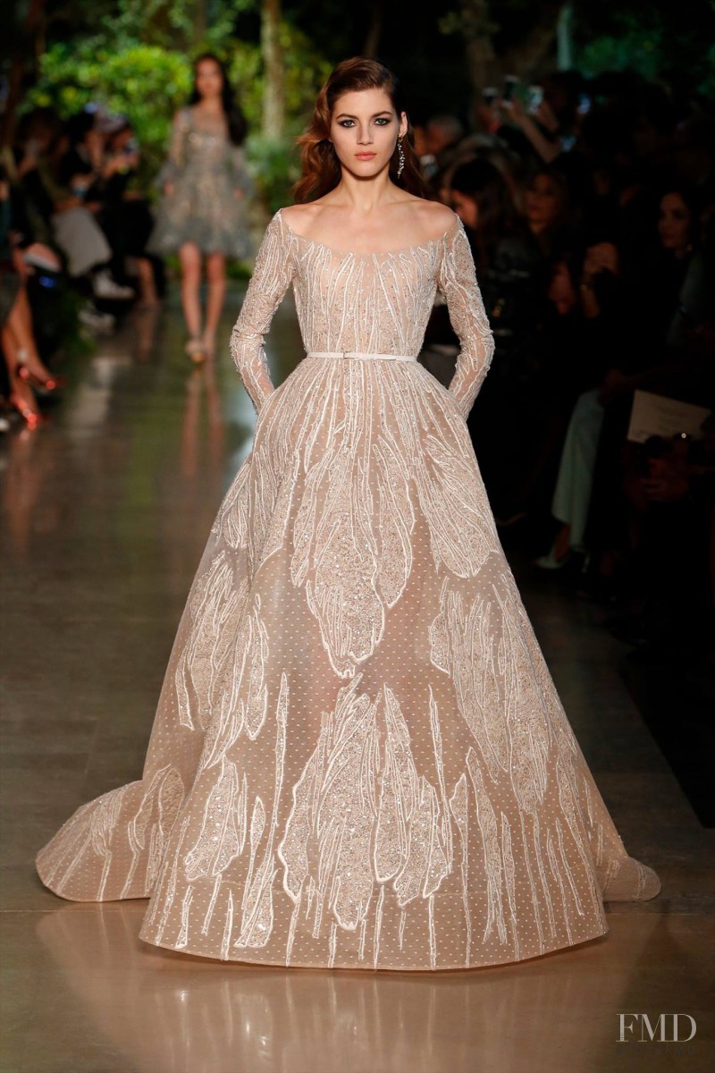 Valery Kaufman featured in  the Elie Saab Couture fashion show for Spring/Summer 2015