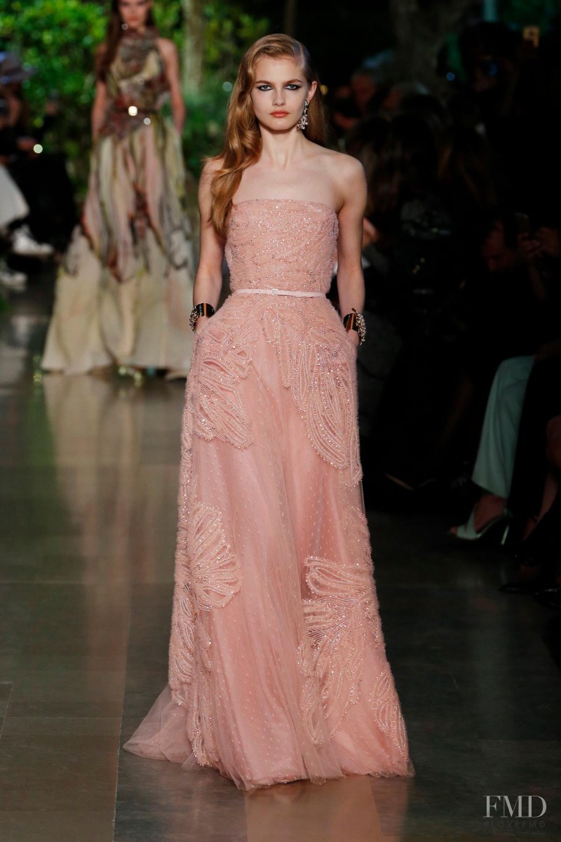 Aneta Pajak featured in  the Elie Saab Couture fashion show for Spring/Summer 2015