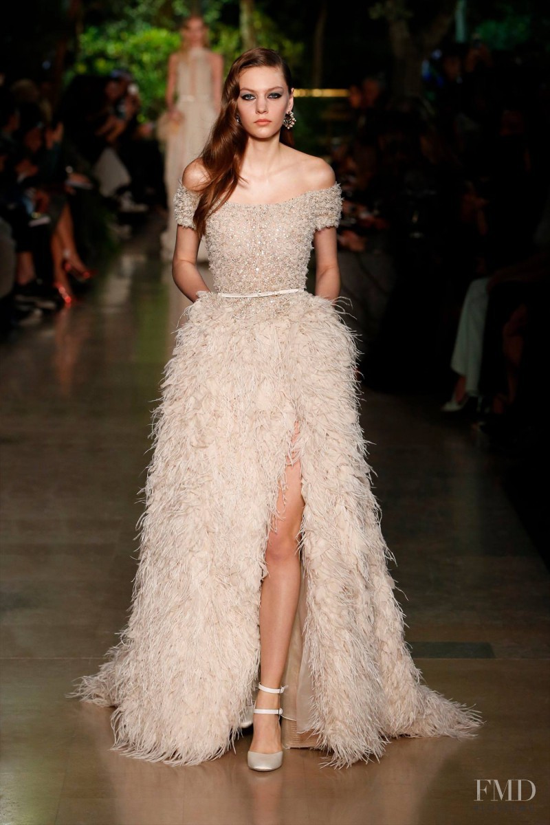 Marta Placzek featured in  the Elie Saab Couture fashion show for Spring/Summer 2015