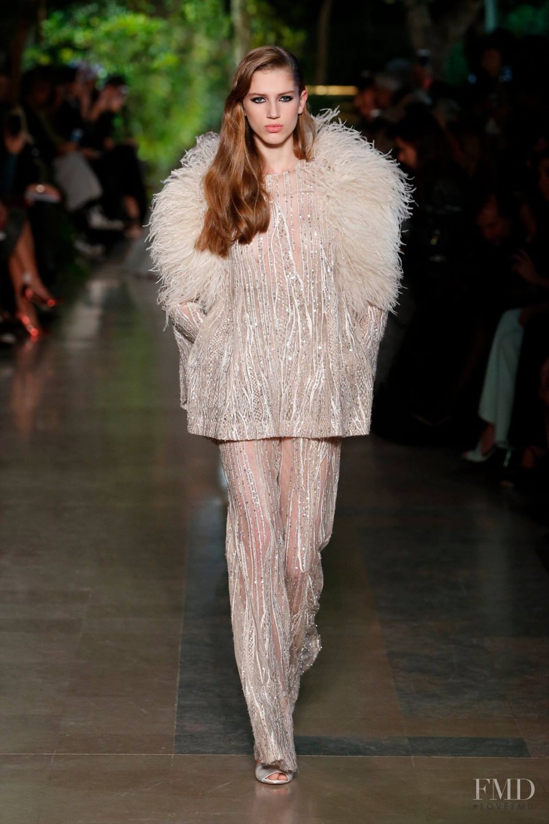 Sabina Lobova featured in  the Elie Saab Couture fashion show for Spring/Summer 2015