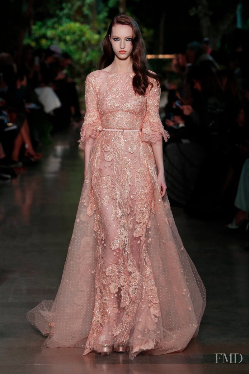 Liza Ostanina featured in  the Elie Saab Couture fashion show for Spring/Summer 2015