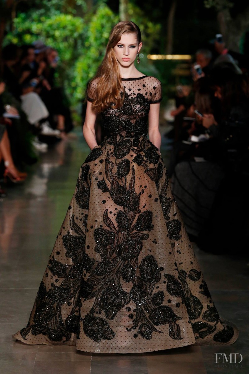 Sabina Lobova featured in  the Elie Saab Couture fashion show for Spring/Summer 2015
