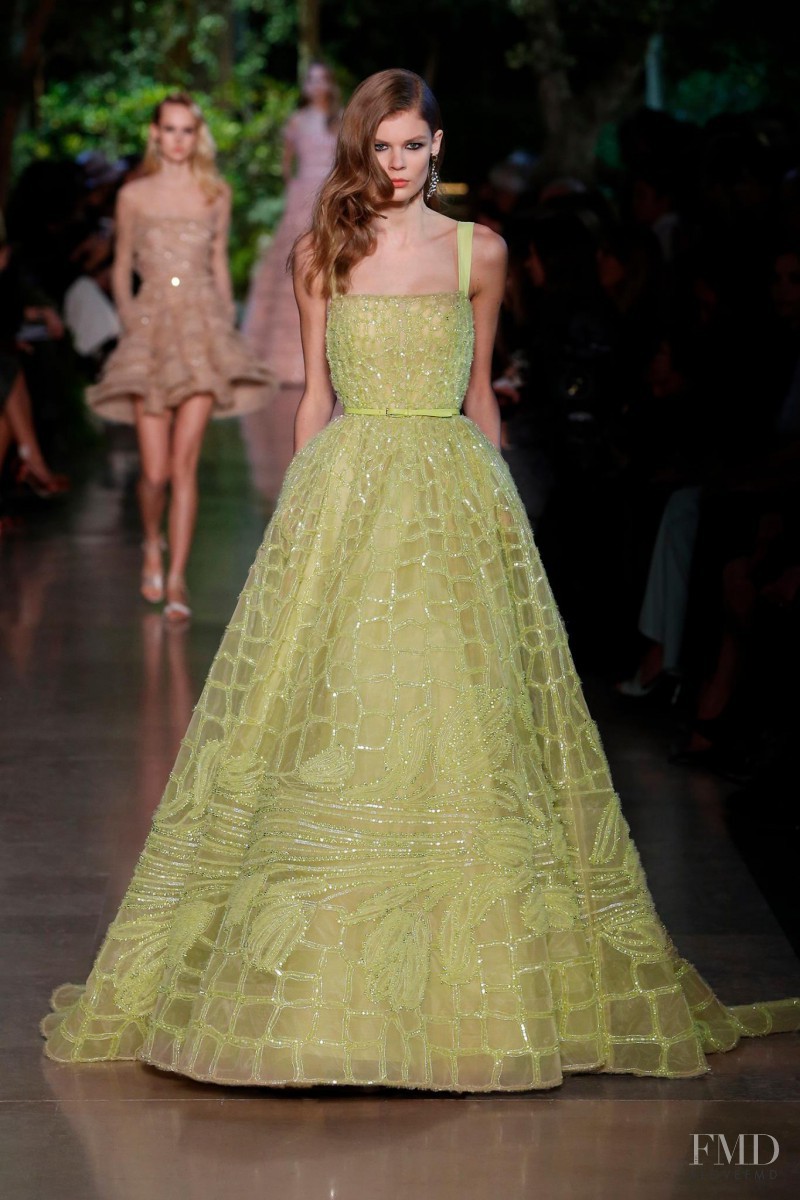 Alexandra Elizabeth Ljadov featured in  the Elie Saab Couture fashion show for Spring/Summer 2015