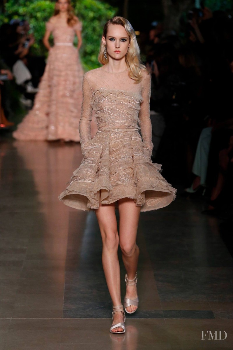 Harleth Kuusik featured in  the Elie Saab Couture fashion show for Spring/Summer 2015