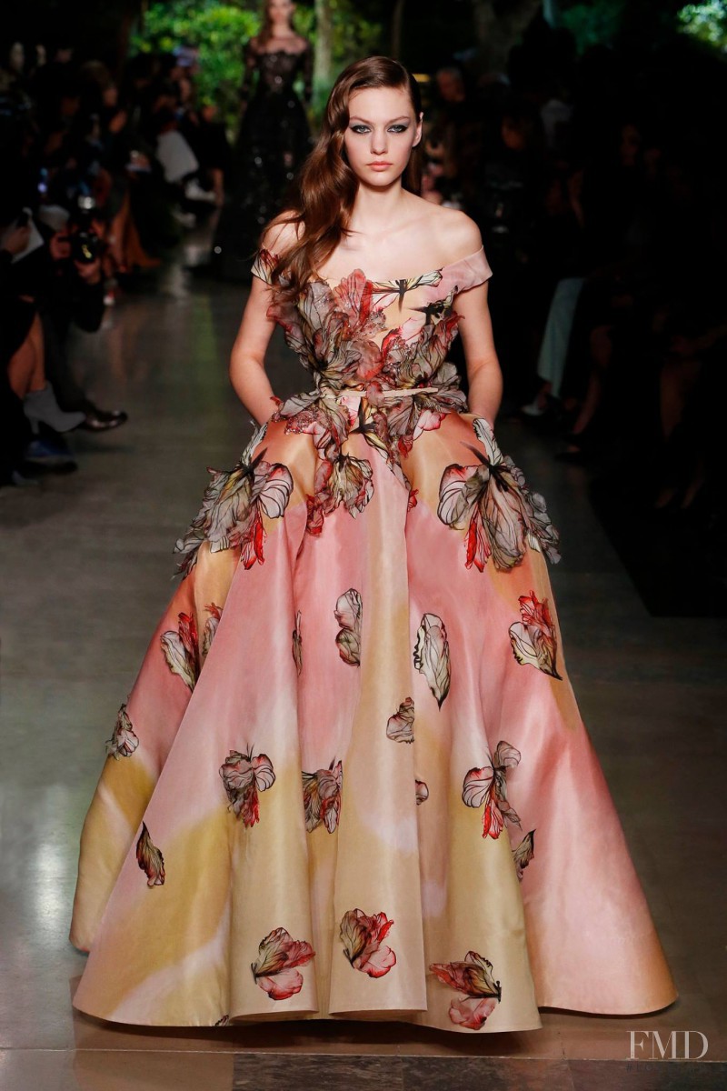 Marta Placzek featured in  the Elie Saab Couture fashion show for Spring/Summer 2015