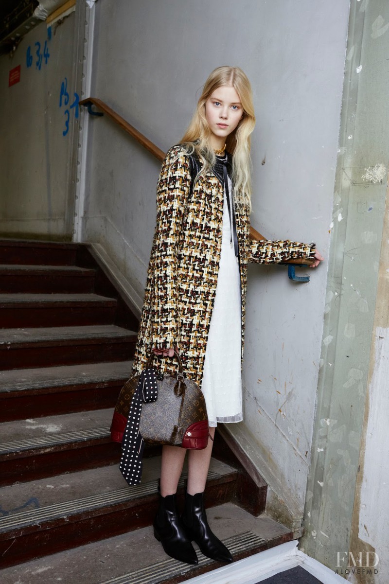Amalie Schmidt featured in  the Louis Vuitton fashion show for Pre-Fall 2015