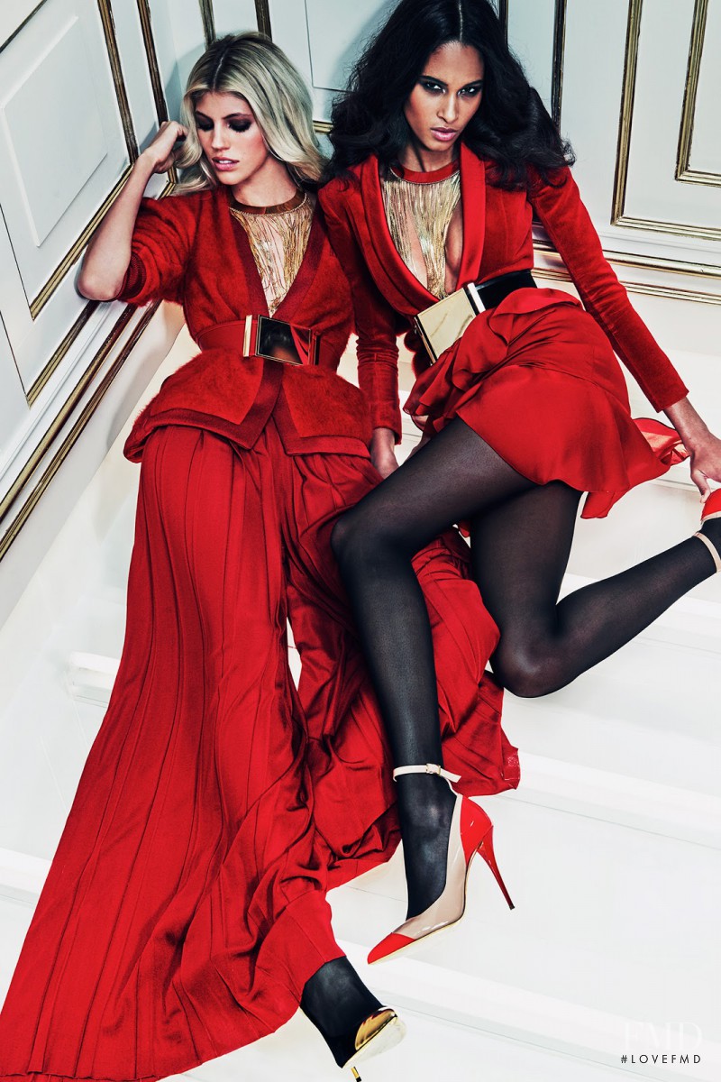 Devon Windsor featured in  the Balmain fashion show for Pre-Fall 2015