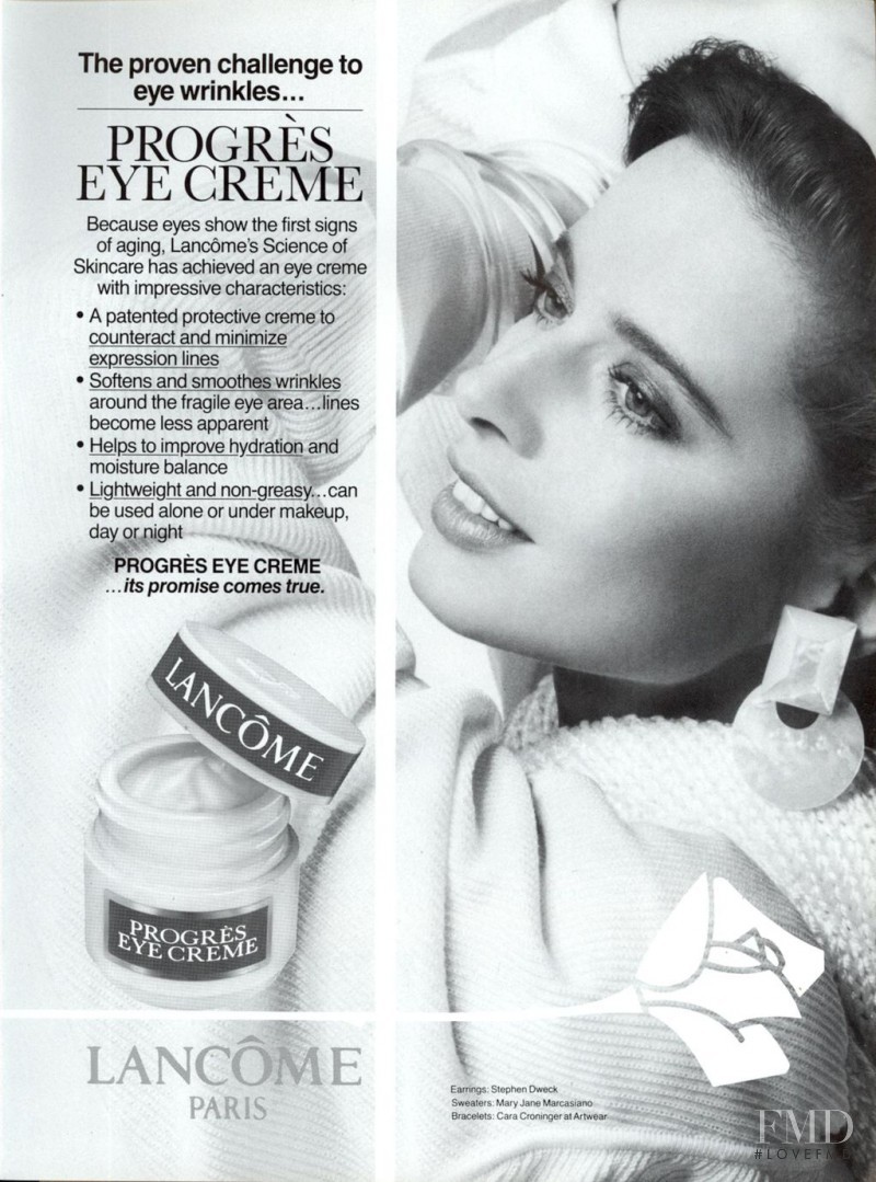 Isabella Rossellini featured in  the Lancome advertisement for Spring/Summer 1991