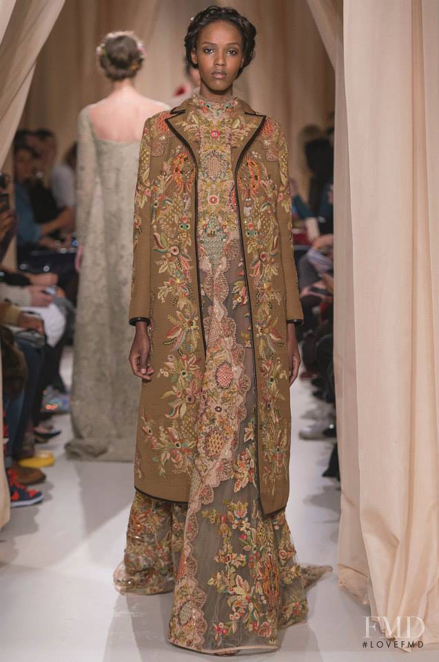 Leila Ndabirabe featured in  the Valentino Couture fashion show for Spring/Summer 2015