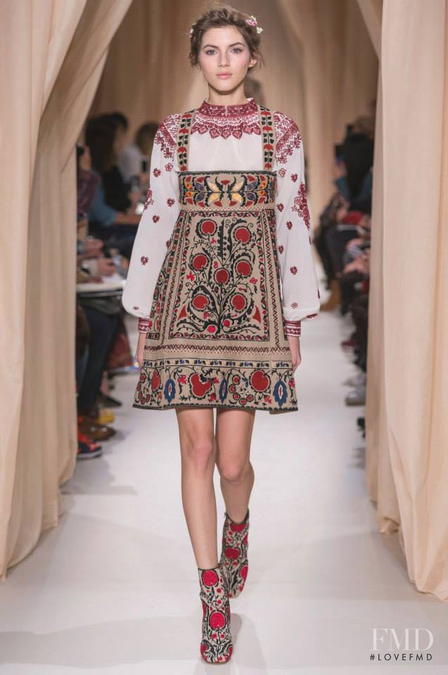 Valery Kaufman featured in  the Valentino Couture fashion show for Spring/Summer 2015