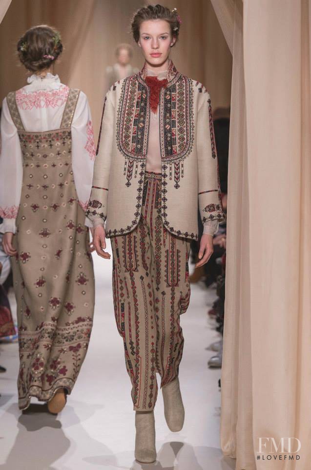Clarine de Jonge featured in  the Valentino Couture fashion show for Spring/Summer 2015