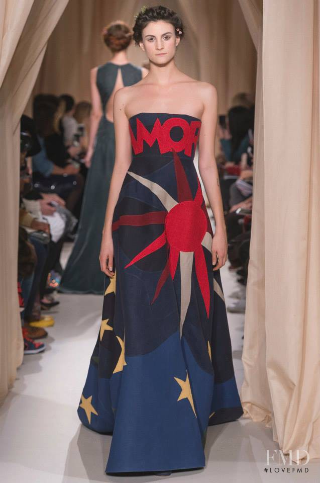 Cecile Canepa featured in  the Valentino Couture fashion show for Spring/Summer 2015