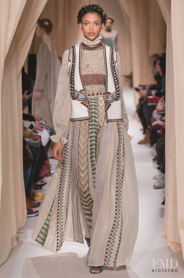 Aya Jones featured in  the Valentino Couture fashion show for Spring/Summer 2015