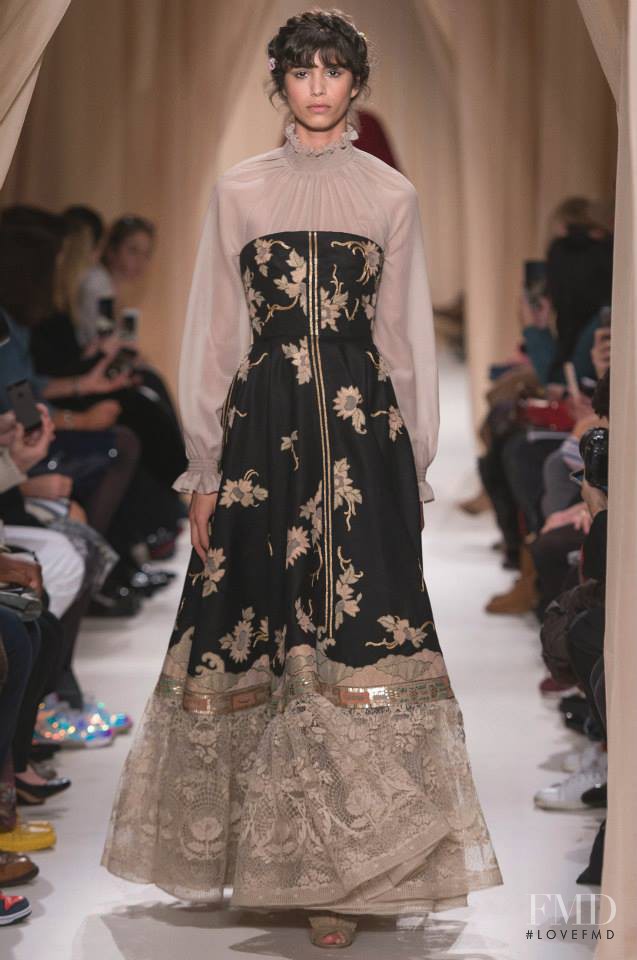 Mica Arganaraz featured in  the Valentino Couture fashion show for Spring/Summer 2015