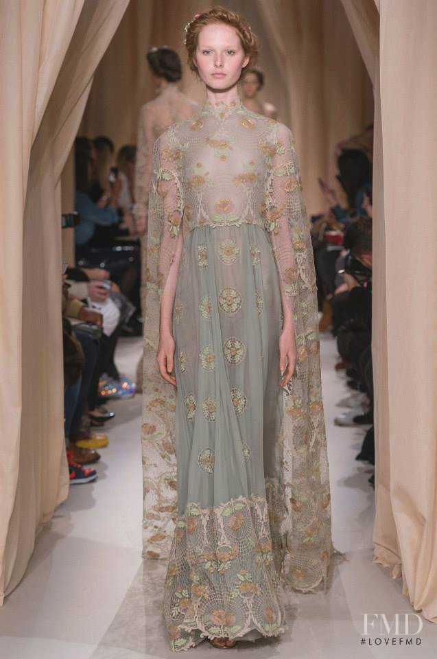 Grace Simmons featured in  the Valentino Couture fashion show for Spring/Summer 2015