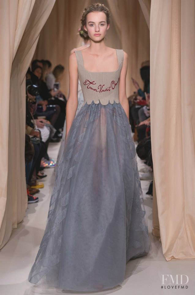 Maartje Verhoef featured in  the Valentino Couture fashion show for Spring/Summer 2015