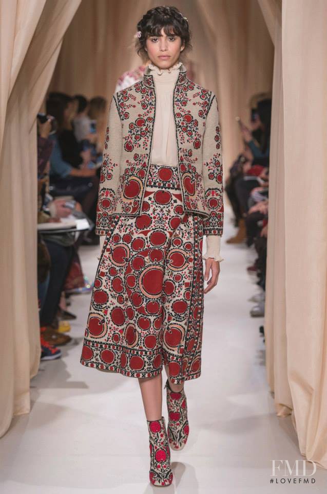 Mica Arganaraz featured in  the Valentino Couture fashion show for Spring/Summer 2015